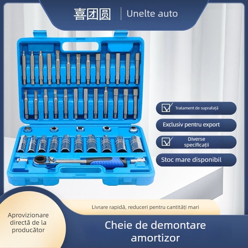 Set de 43 piese de unelte pentru șuruburile suportului superior al amortizorului, demontare a sistemului de suspensie auto