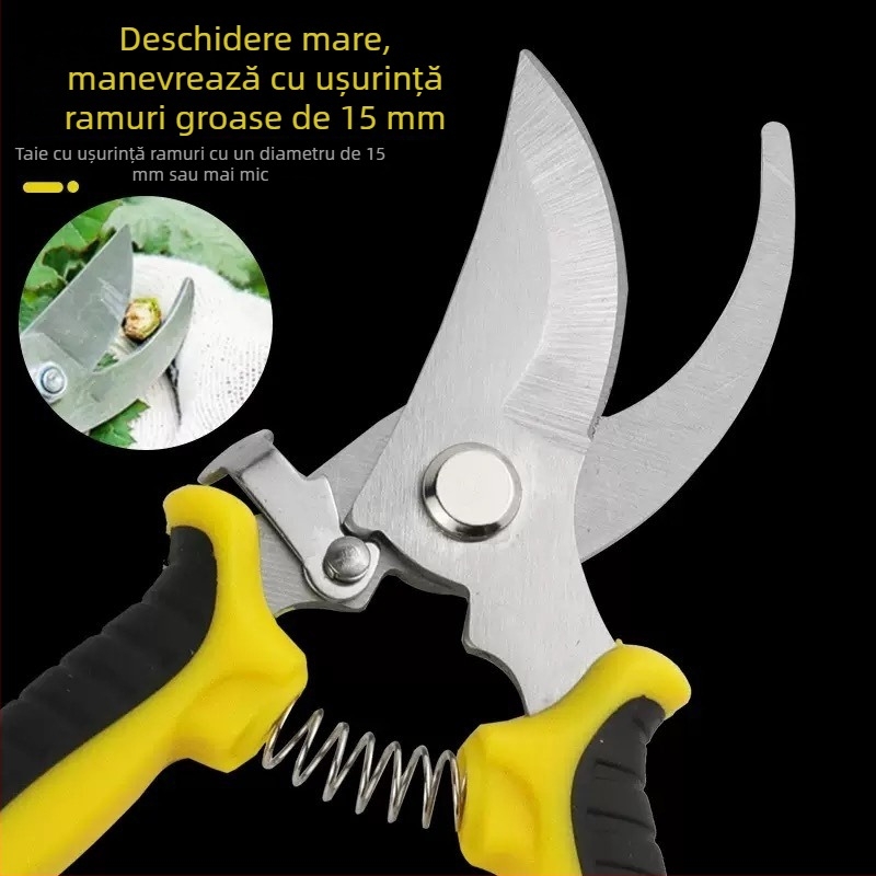Foarfece de crengi din oțel inoxidabil pentru recoltarea fructelor, tăierea merelor și citrice în grădină