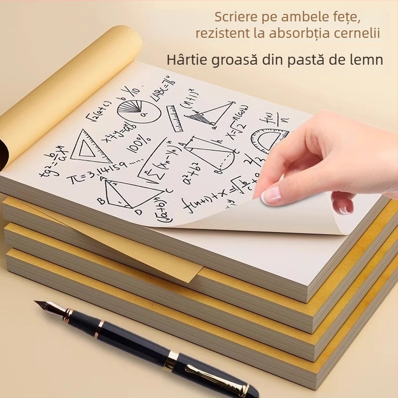 Hârtie groasă pentru schițe pentru elevi, caiet de matematică gol A4