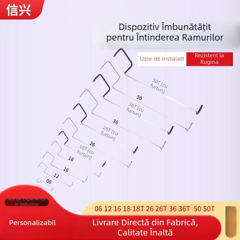 Unealtă pentru ramuri de pomi fructiferi: tragere și modelare, deschizător pentru ramuri curbate, cârlig pentru ramuri și suport pentru pom