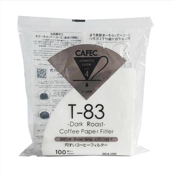 CAFEC filtru de cafea V60, con, Abaca, 100 coli, pentru filtrare prin infuzie manuală, gama de prăjire: de la deschis la închis