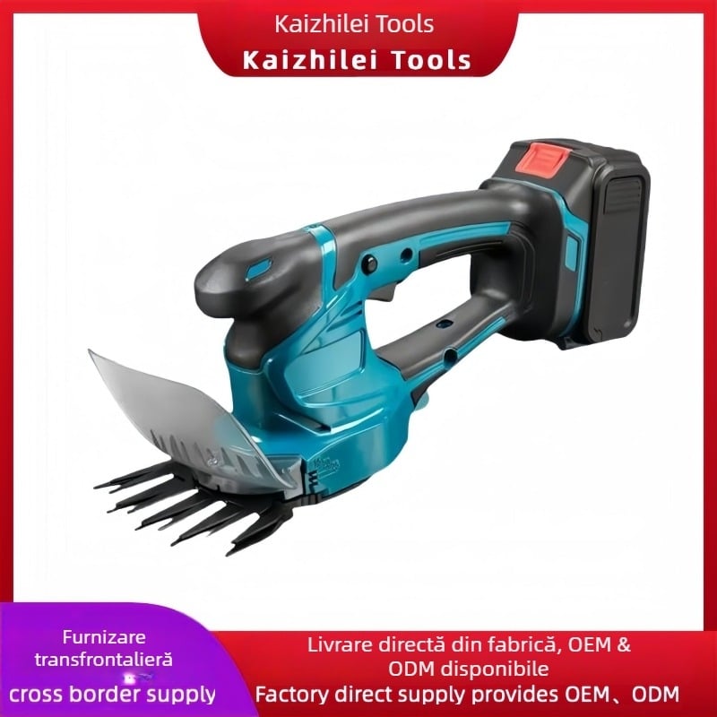 Trimmer electric compact pentru gard viu, pentru uz casnic, cu baterie litiu, trimmer multifuncțional pentru grădină