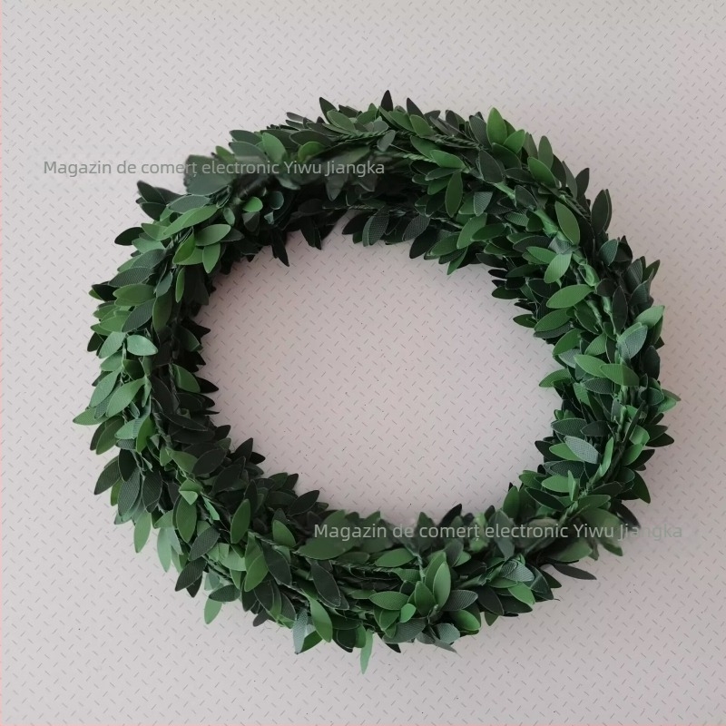 Ghirlandă din sârmă verde, 7,5 m, pentru realizarea de coronițe, accesorii decorative