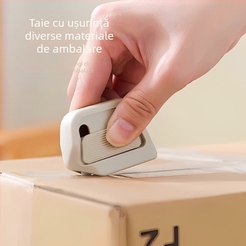 Cuțit mini cu lamă ceramică magnetică pentru deschiderea coletelor, instrument de birou portabil cu design magnetic de revenire