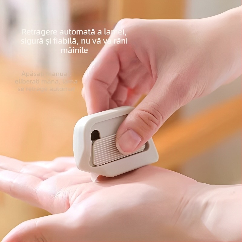 Cuțit mini cu lamă ceramică magnetică pentru deschiderea coletelor, instrument de birou portabil cu design magnetic de revenire