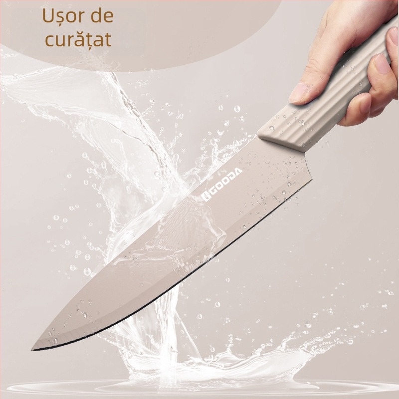 Set de 13 piese de cuțite de bucătărie cu mâner PP, cuțit bucătar din oțel inoxidabil 3Cr13 și foarfece multifuncționale pentru uz casnic