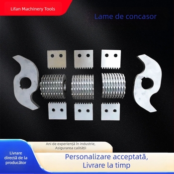 Lame zdrobire din oțel mangan; lame din oțel rapid pentru plastic; lame neconvenționale pentru zdrobirea crengilor de lemn.