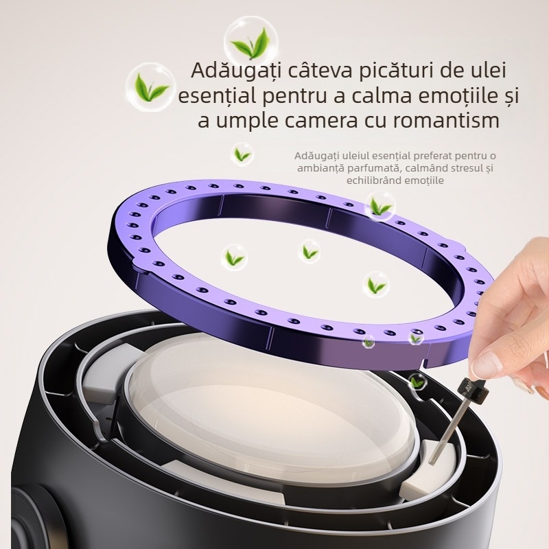 Ventilator USB mini silențios cu turbină puternică, ventilator de birou cu afișaj digital și reglaj continuu
