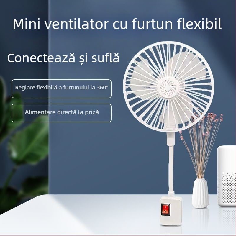Ventilator mini cu aromaterapie încorporat, flux de aer puternic, simplu și compact, ventilator universal pentru casă și cămin.