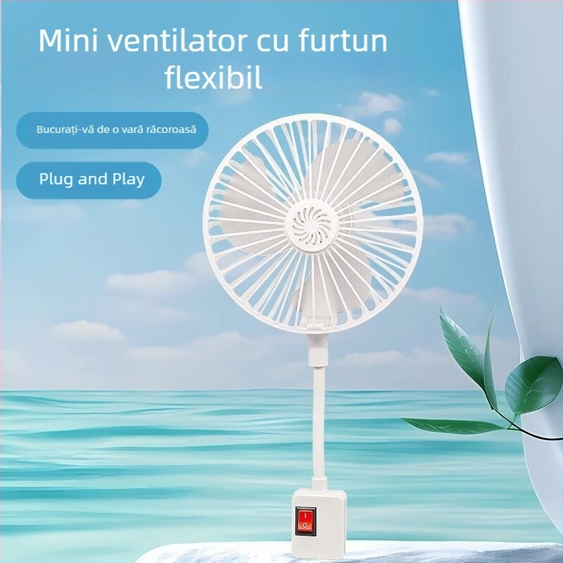 Ventilator mini cu aromaterapie încorporat, flux de aer puternic, simplu și compact, ventilator universal pentru casă și cămin.