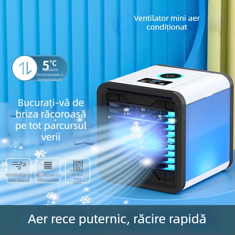 Ventilator USB de birou cu ceață, răcitor de aer cu apă pentru uz casnic, mini, 3 viteze
