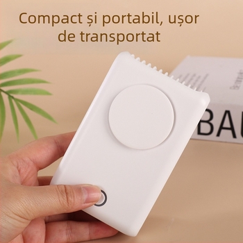 Ventilator mini reîncărcabil, fără palete, pentru gât și talie, pentru activități în aer liber, 3 trepte de viteză