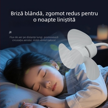 Ventilator compact cu priză integrată de trei prize, silențios, pentru baie și bucătărie