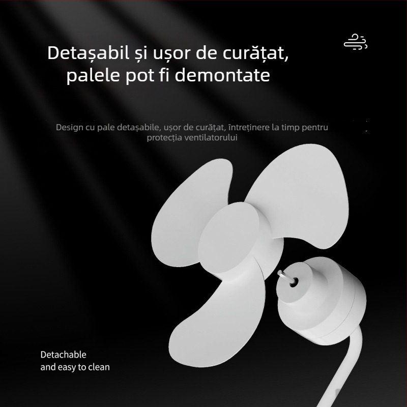 Ventilator compact cu priză integrată de trei prize, silențios, pentru baie și bucătărie