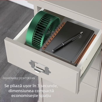 Ventilator de birou pliabil cu extensie telescopică – mini ventilator desktop, alimentare USB, pentru casă și birou