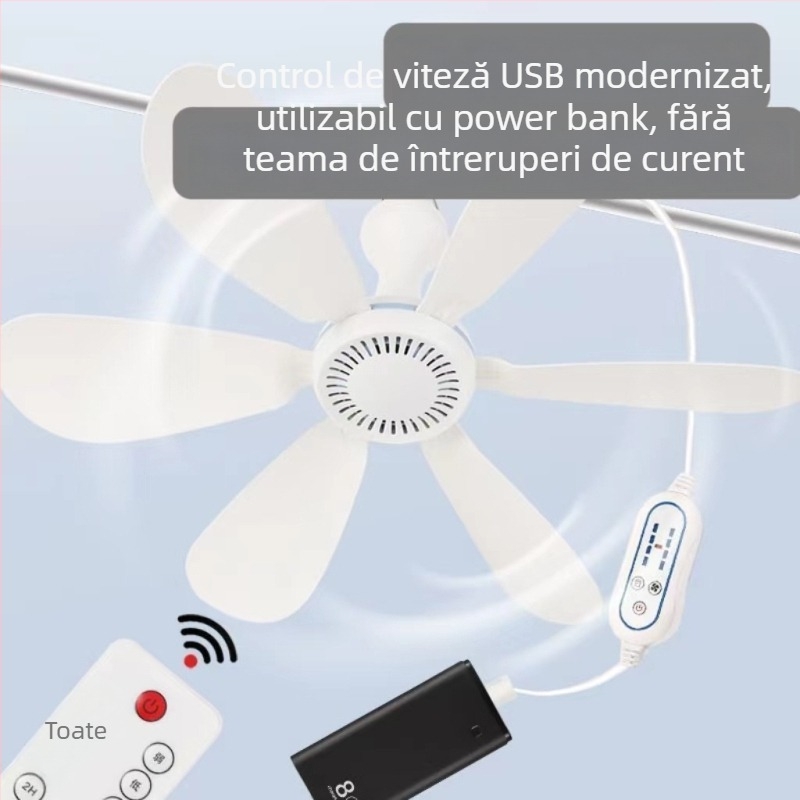 Ventilator USB suspendat pentru pat, cu viteză reglabilă – mini, silențios, 36V, pentru cămine și șantiere