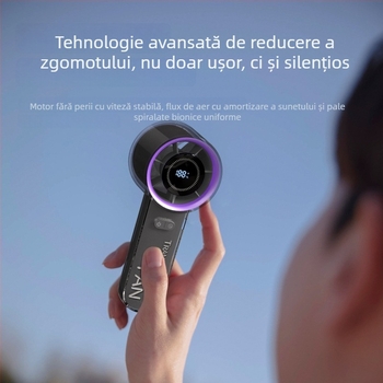 Ventilator USB portabil cu afișaj digital, răcire în aer liber, 100 trepte de viteză