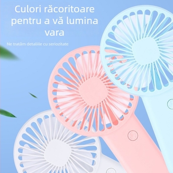 Ventilator USB mini pentru mână și birou, portabil, reîncărcabil, baterie încorporată, logo personalizat
