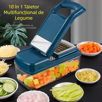 Tăietor de legume multifuncțional pentru bucătărie, uz casnic: tăiere legume, cuburi de cartofi, răzuire, tăiere în felii