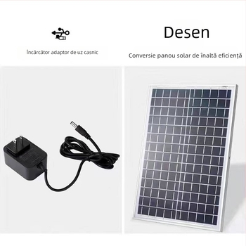 Ventilator solar pentru exterior, camping — silențios, reîncărcabil, cu telecomandă, 16 inch, pentru podea și masă