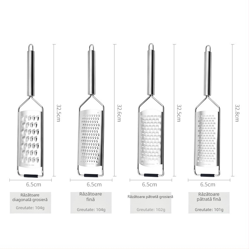 Răzătoare din oțel inoxidabil – multifuncțional pentru cartofi, brânză, morcovi și porumb (3 în 1)