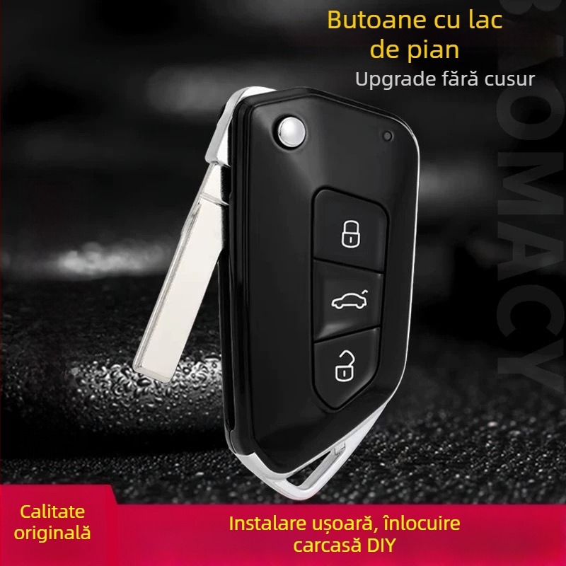 Carcasă pentru cheie pliabilă compatibilă cu Volkswagen Sagitar și Skoda Bora, 202AD, nou model, plastic ABS