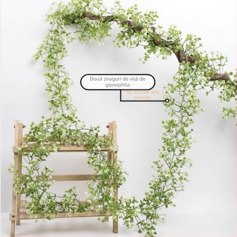 Liane decorative artificiale și flori Baby's Breath pentru sufragerie, liane de tavan din plastic