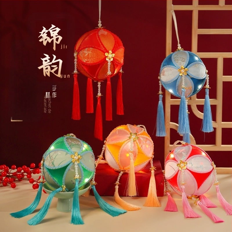 Kit de lanternă brodat pentru Anul Calului, pentru Festivalul Dragon Boat – lanternă portabilă, lumină DIY pentru copii