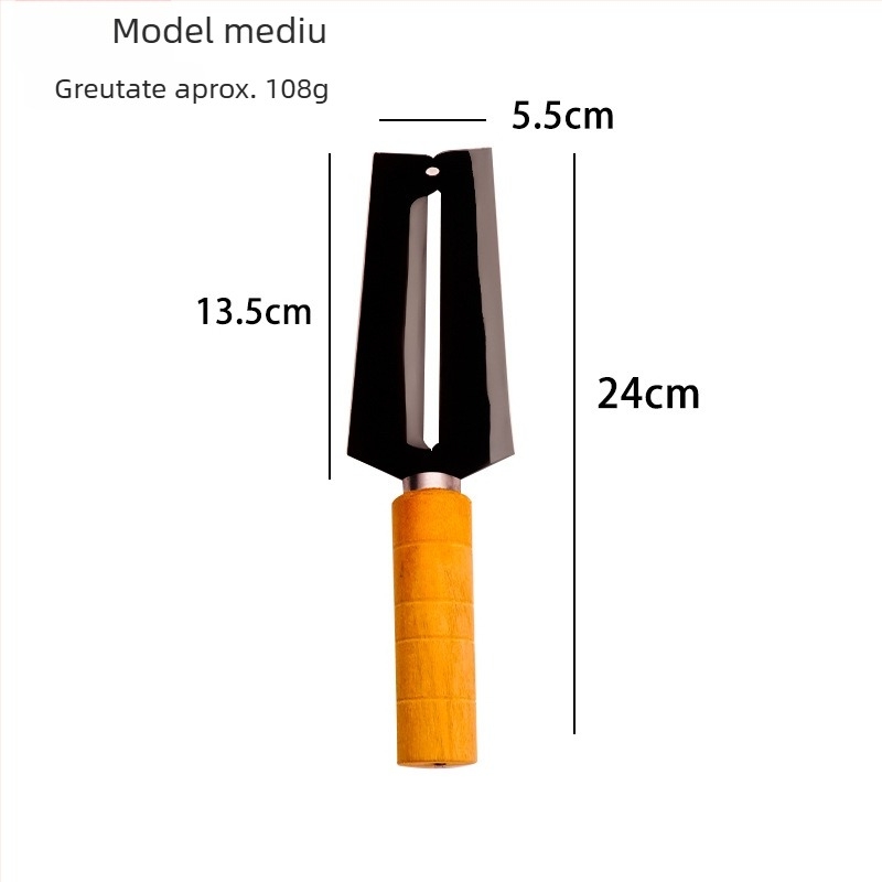 Cuțit pentru curățarea trestiei de zahăr din oțel de înalt carbon, mâner din lemn – pentru pregătire comercială de fructe și legume