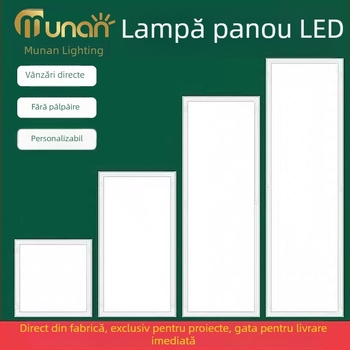 Panou LED pentru tavan încorporat 450×450 mm, panou 60×60 cm, placă din gips-carton cu lână minerală, iluminat pentru birou