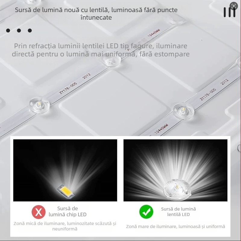Panou LED pentru tavan încorporat 450×450 mm, panou 60×60 cm, placă din gips-carton cu lână minerală, iluminat pentru birou