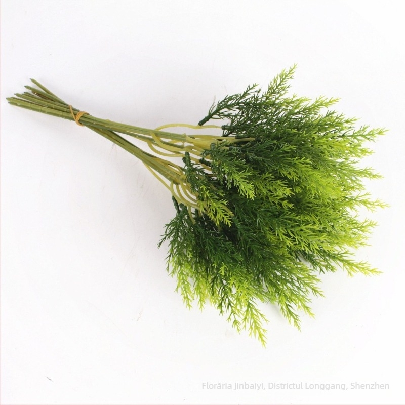 Ramură artificială de pin, 36 cm, decor pentru Crăciun și nuntă, plantă decorativă pentru meșteșuguri