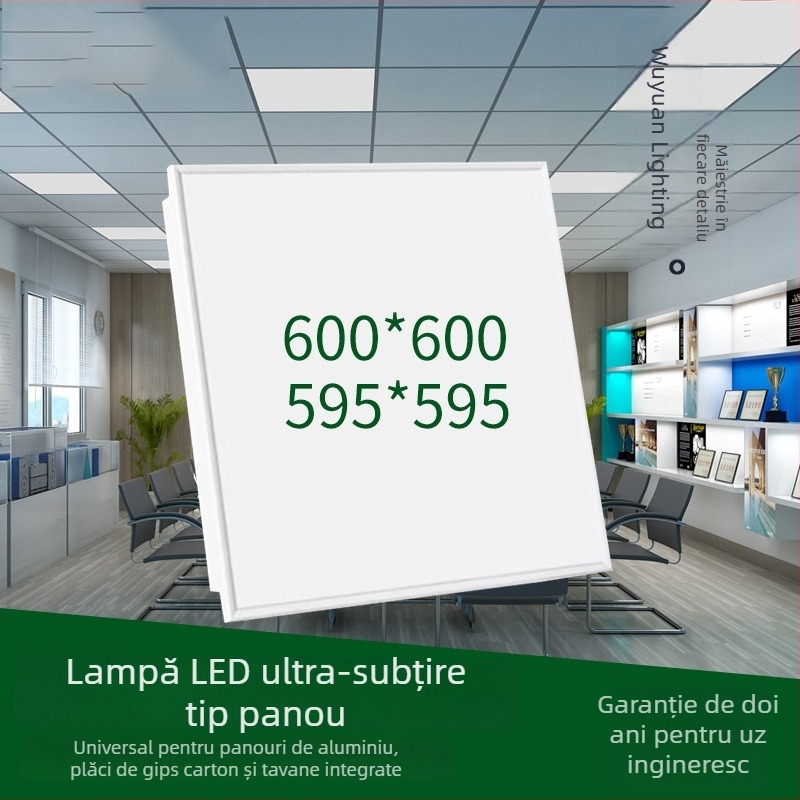Lampa panou LED 600x600, plafon încastrat