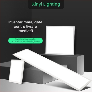 Panel LED pentru tavan – lampă încastrată pentru baie și bucătărie, dimensiuni 600×600, 300×600, 300×300, carcasă din aluminiu, 220V, fără reglaj, CRI 80–90, viață 50.000 h