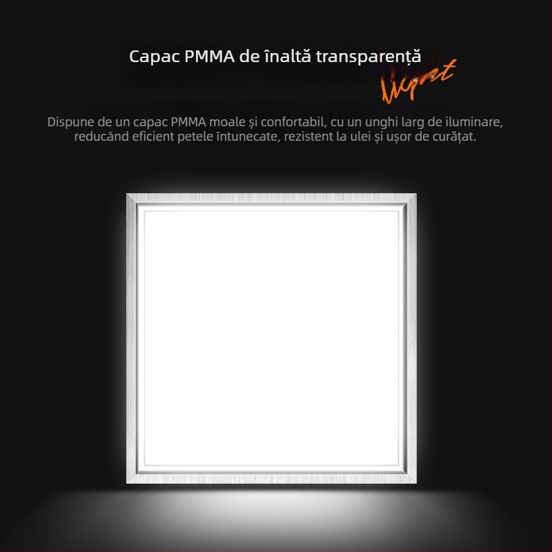 Lumină LED încastrată pentru plafon – baie și bucătărie, lampă-panou din aluminiu
