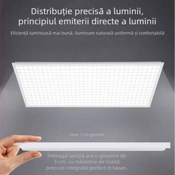 Lumină panou LED anti-explozie, 60×60 cm, montaj încastrat în tavan, carcasă din aluminiu, 6500K, 50.000 de ore, potrivită pentru depozite și fabrici