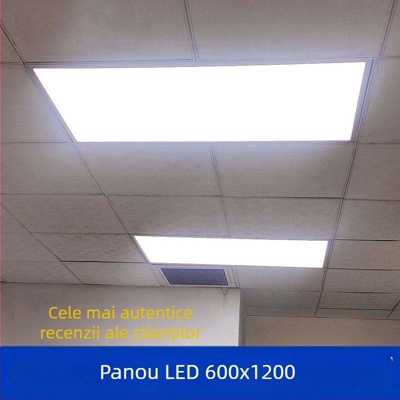 Panou LED integrat pentru plafon, panou plat 600x1200 mm, panou încorporat pentru placă de ipsos-vată minerală 30x120