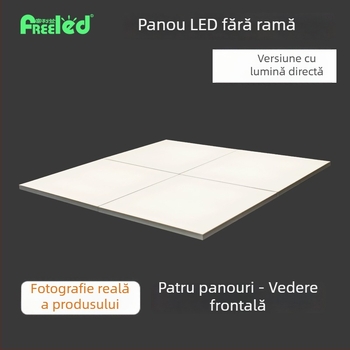 Panou LED fără ramă 60×60 pentru plafon integrat, montaj pe suprafață