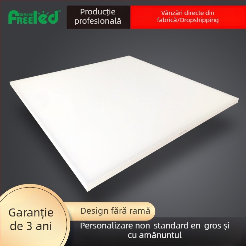 Panou LED fără ramă 60×60 pentru plafon integrat, montaj pe suprafață