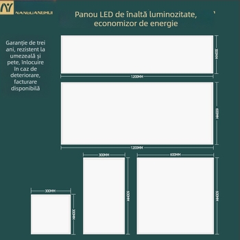 LED panou încastrat, iluminare directă, montaj în tavan pentru birou, protecție pentru ochi, dimensiuni 600×600 mm și 300×1200 mm
