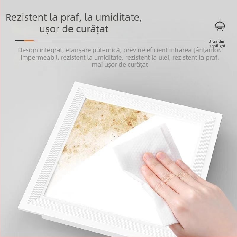 Panou de iluminat inteligent cu aplicație mobilă, reglaj inteligent al luminozității, plafon integrat, spectru complet pentru protecția ochilor, reglaj în trei temperaturi de culoare