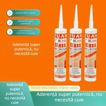 Adeziv din silicon acid pentru sticlă – sigilant transparent pentru plafonul integrat, pastă de reparații cu uscare rapidă
