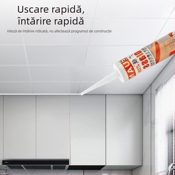 Adeziv din silicon acid pentru sticlă – sigilant transparent pentru plafonul integrat, pastă de reparații cu uscare rapidă