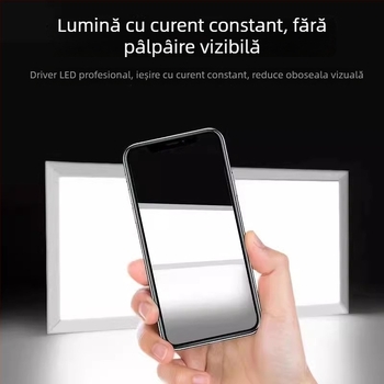 Lumina LED încastrată pentru tavan, baie și bucătărie, panou din aluminiu, 300x300 mm, 24W, lumină albă