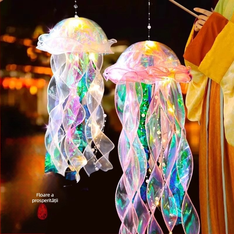 Kit DIY pentru lampă meduză – lanternă de mână și decor suspendat