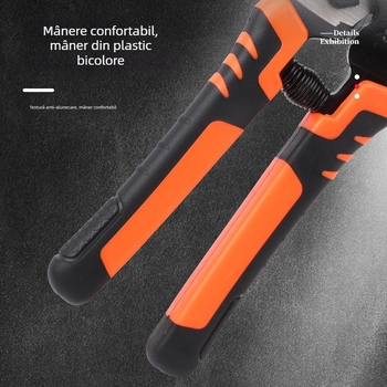 Foarfecă industrială pentru tablă - foarfecă manuală, robustă, multifuncțională, pentru plafoane integrate cu panouri din oțel și aluminiu.