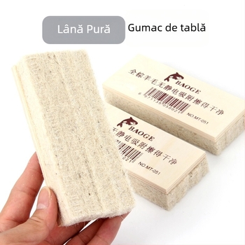 Radieră pentru tablă din fetru de lână, durabilă, fără praf, pentru sălile de curs