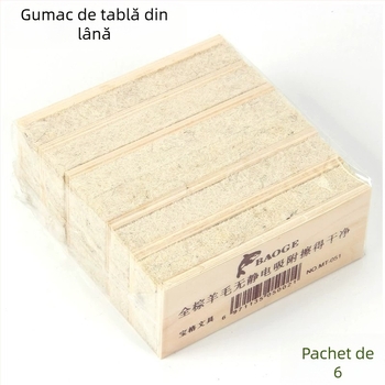 Radieră pentru tablă din fetru de lână, durabilă, fără praf, pentru sălile de curs