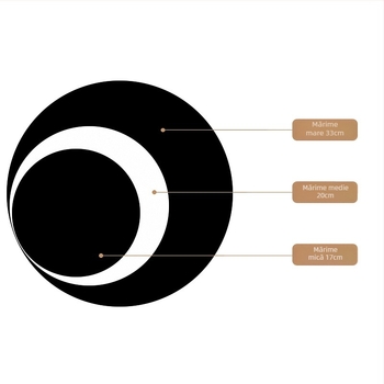 Carton circular din kraft pentru artă, 200 g, alb și negru, față dublă