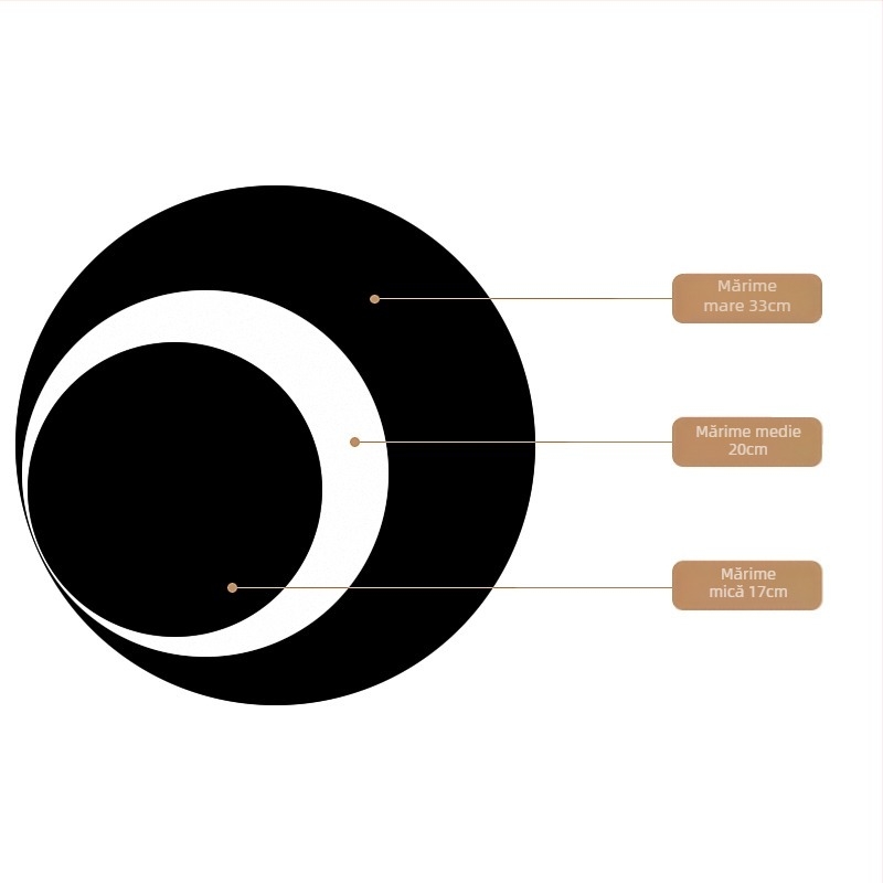 Carton circular din kraft pentru artă, 200 g, alb și negru, față dublă
